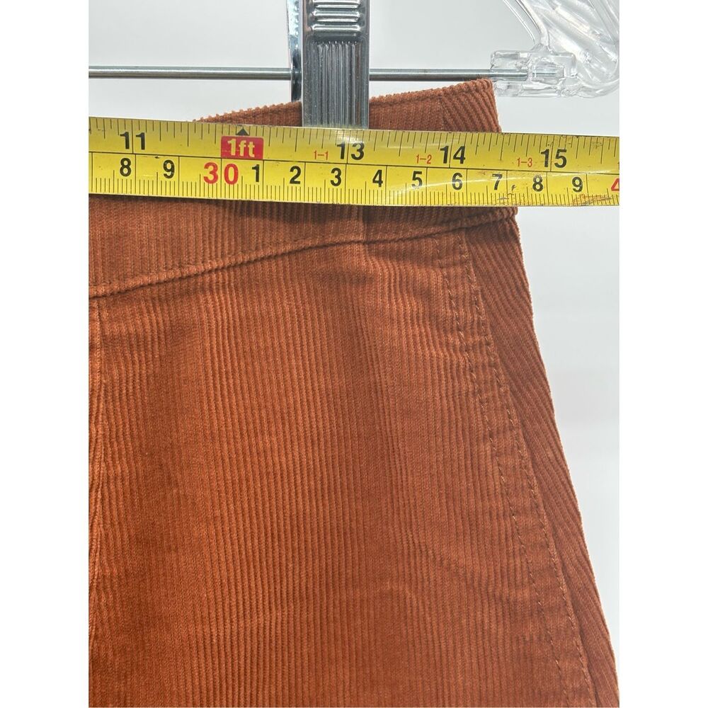 Abercrombie & Fitch Mini Skirt Corduroy Women Size 2 XS Brown Zip Pockets - Picture 6 of 9